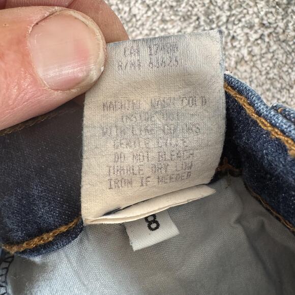 NYDJ Tummy Tuck Jeans Womens 8 Blue Bootcut Embellished Pockets Made USA - Picture 12 of 16